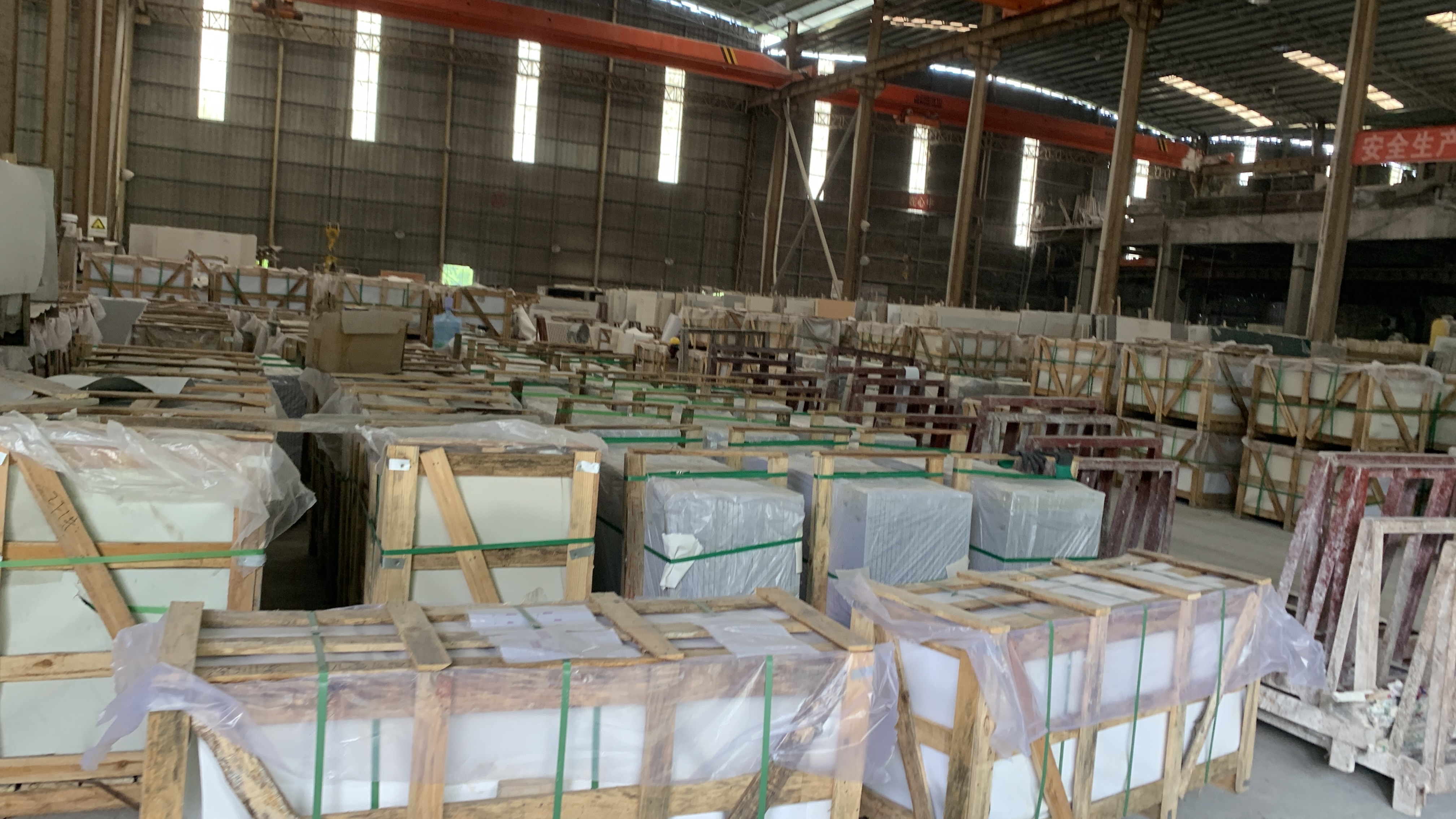Workshop production reference 21 for stone fabrication and export preparation