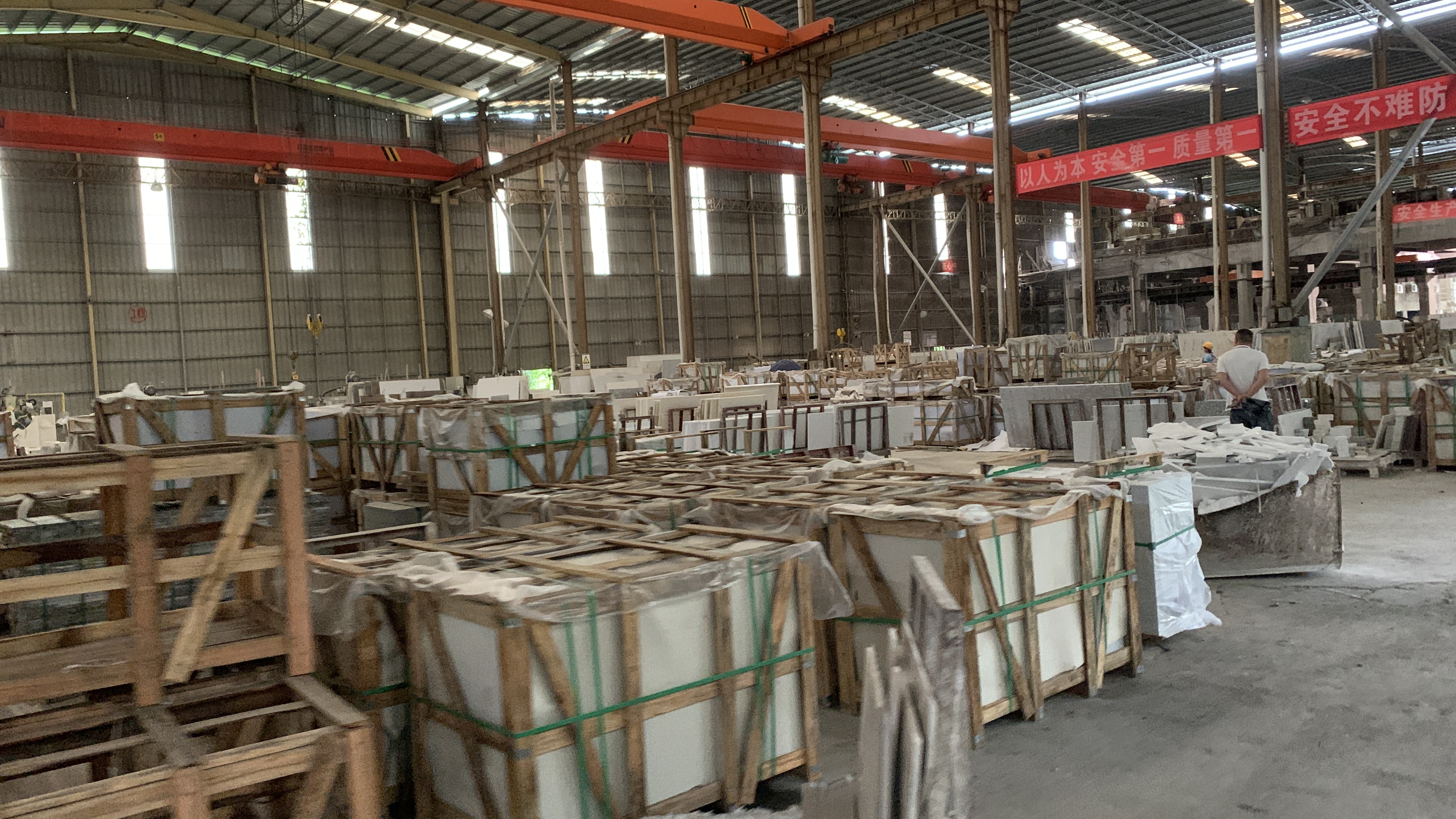 Workshop production reference 26 for stone fabrication and export preparation