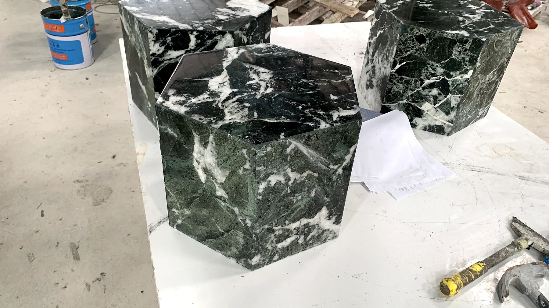 Decorative stone carving or sculptural form shown as a product reference.. Decorative Stone Carving Reference