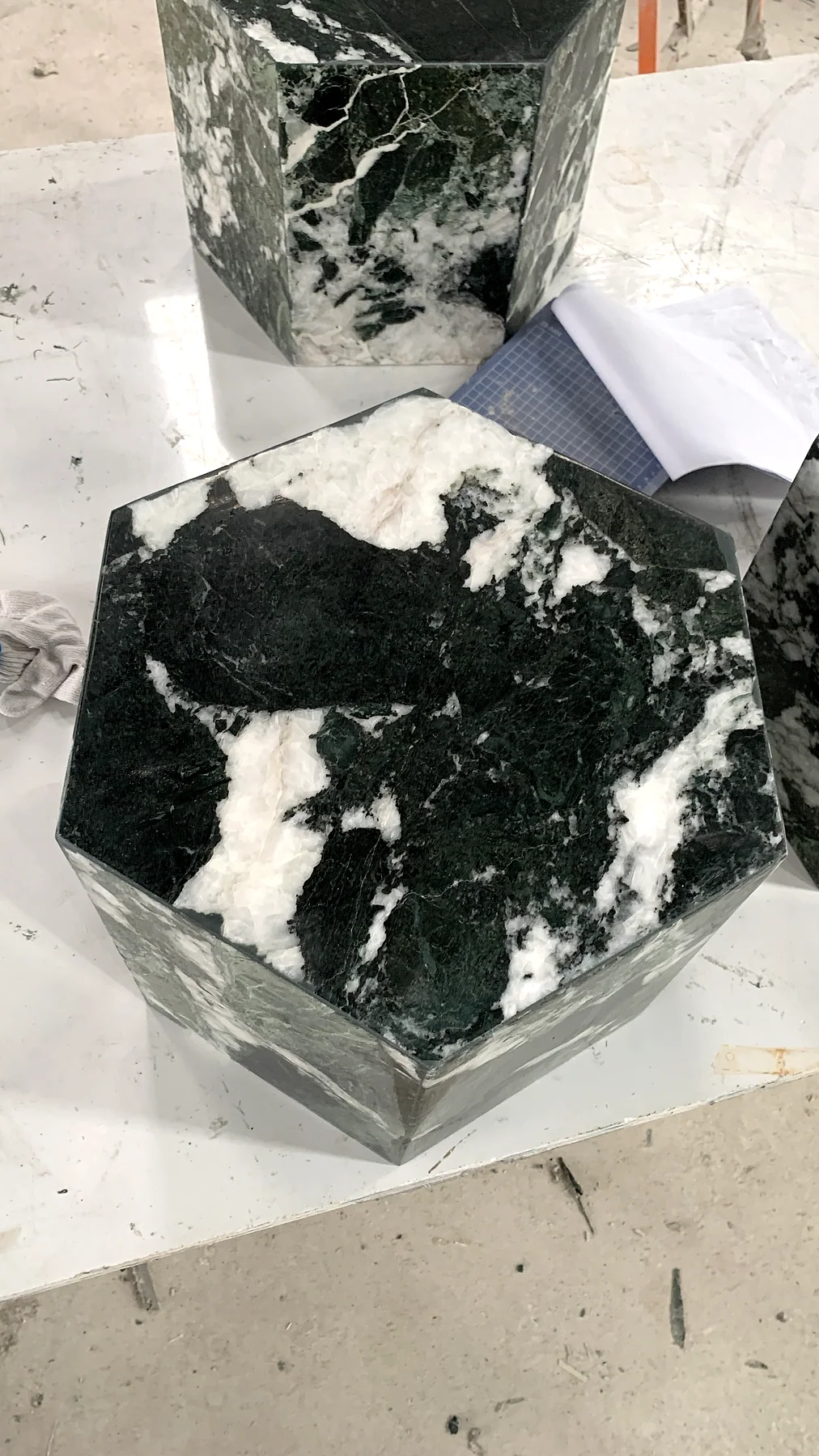 Decorative stone carving or sculptural form shown as a product reference.. Decorative Stone Carving Reference
