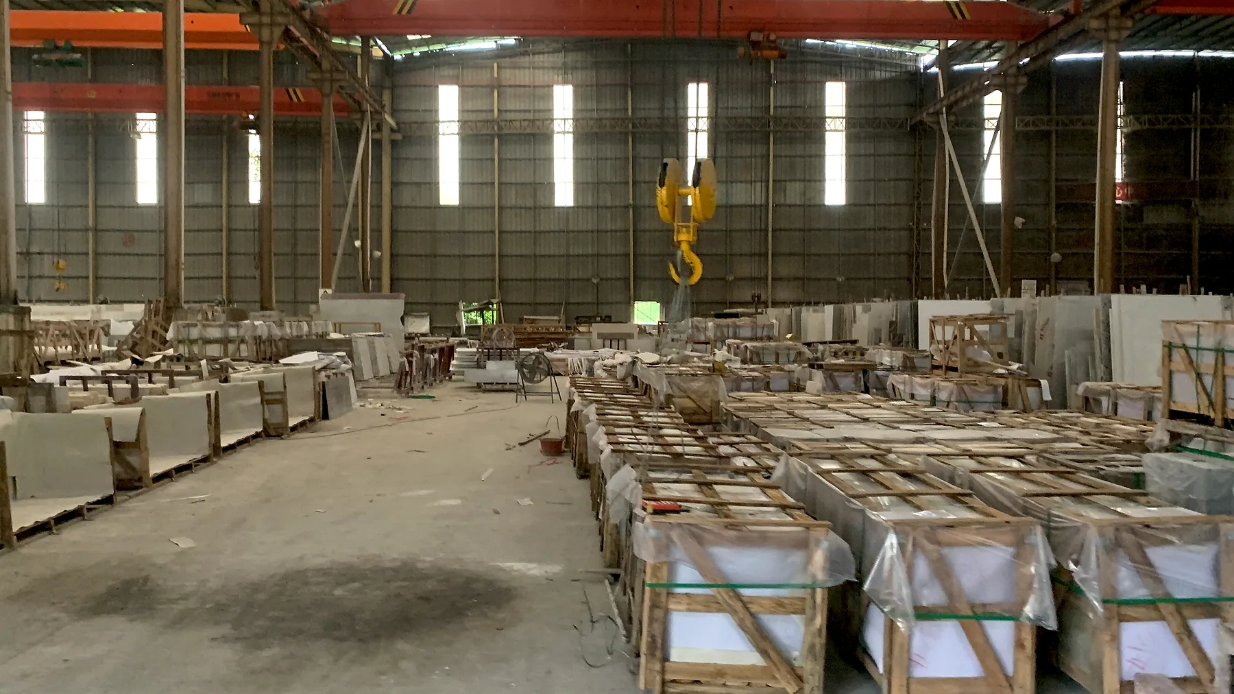 Workshop production reference 36 for stone fabrication and export preparation