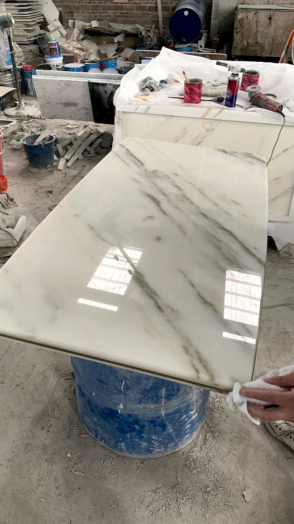 Stone countertop or table reference showing a surface, component shape, or edge detail.. Stone Countertop and Table Reference
