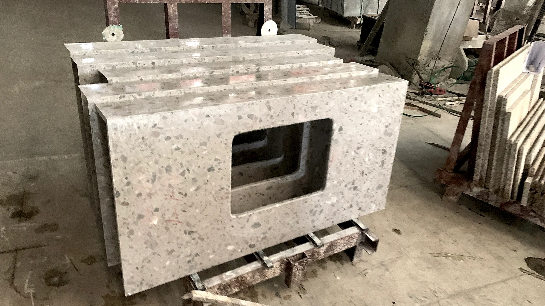 Stone Vanity and Basin Component Reference natural stone slab reference 05 for countertop, vanity, and interior project review