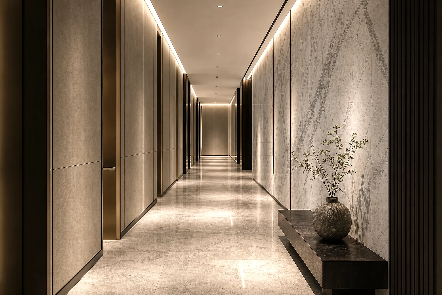 Illustrative stone interior or component concept; not a documentary photograph of a completed project.. Illustrative Stone Project Concept - Ref BA2908