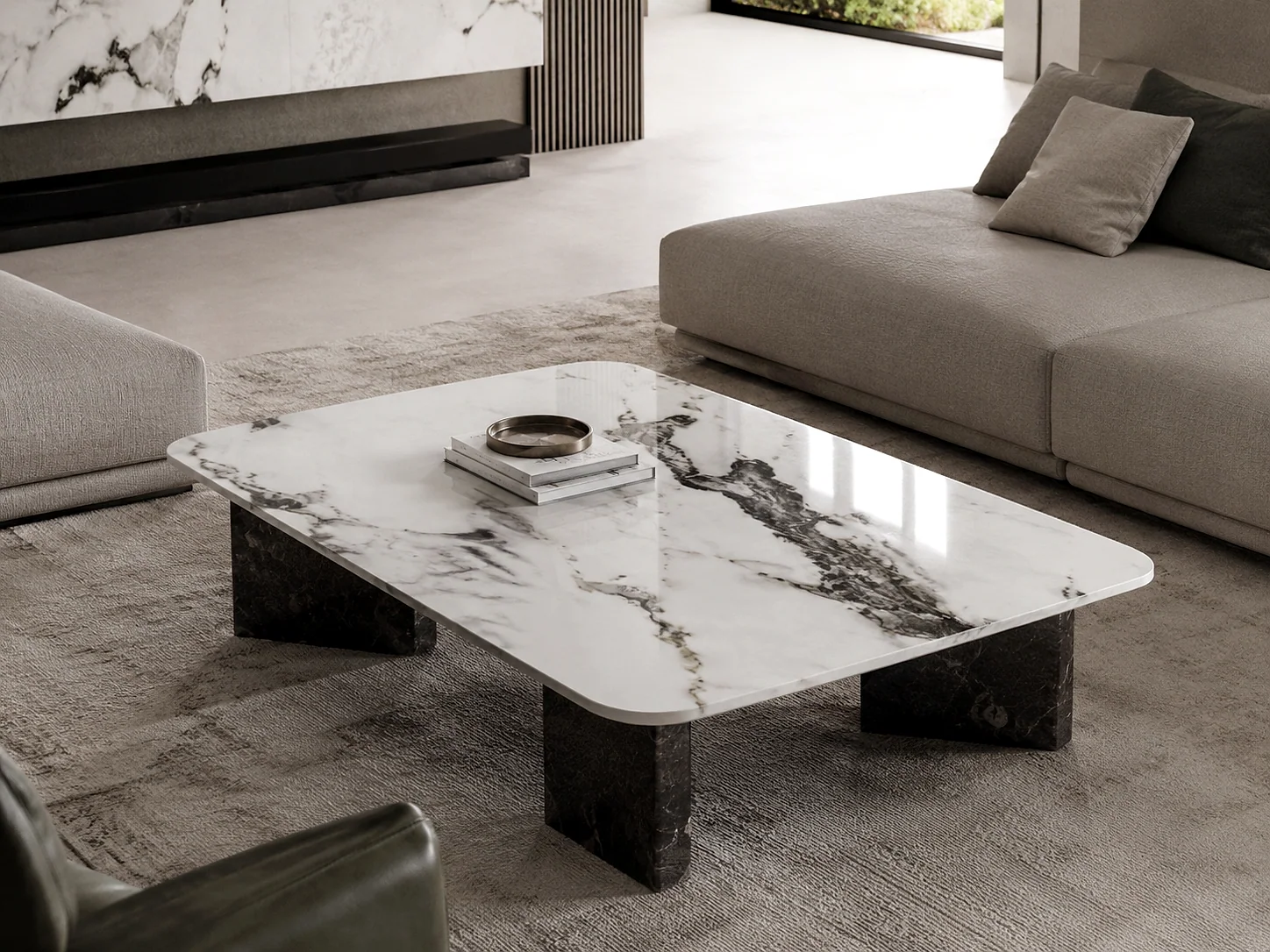 Illustrative stone interior or component concept; not a documentary photograph of a completed project.. Illustrative Stone Project Concept - Ref C10203