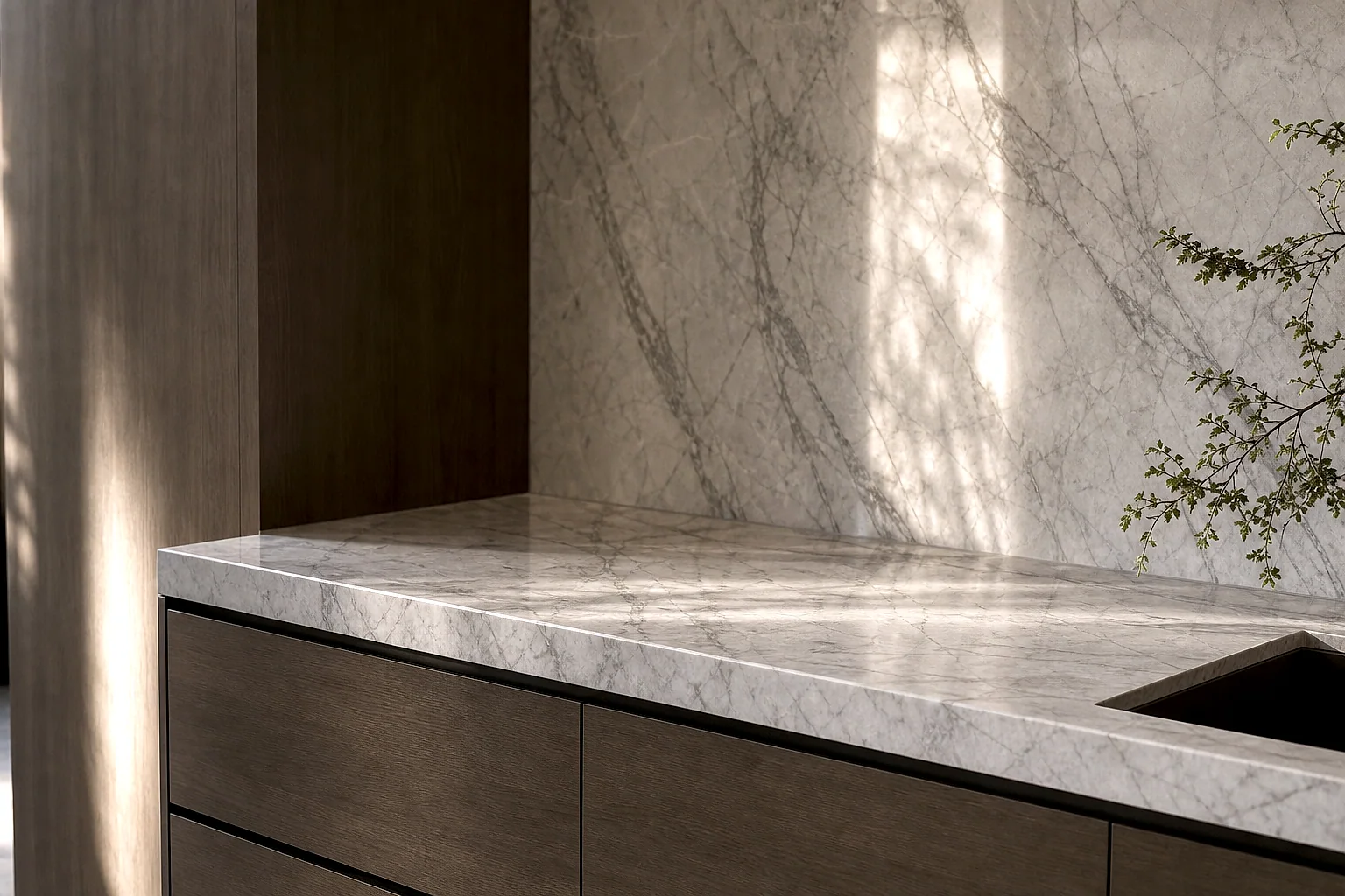 Illustrative stone interior or component concept; not a documentary photograph of a completed project.. Illustrative Stone Project Concept - Ref 3B5889